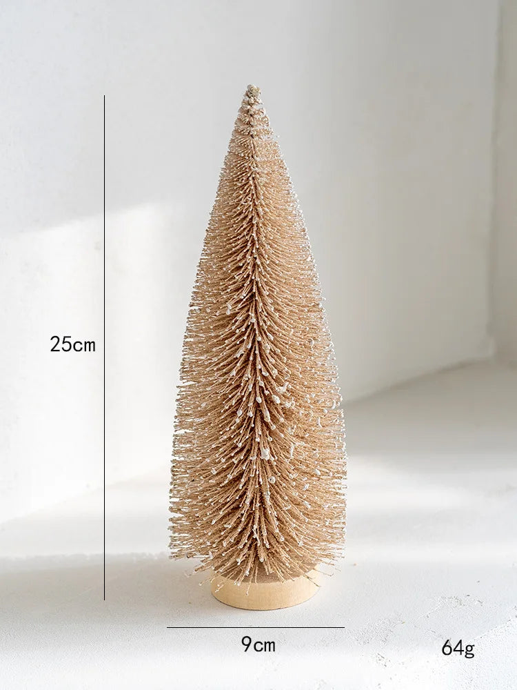 Southern Bloom Mini Tabletop Christmas Trees – Artificial Pine Miniature Xmas Décor for Kitchen, Dining Table & Home Holiday Displays