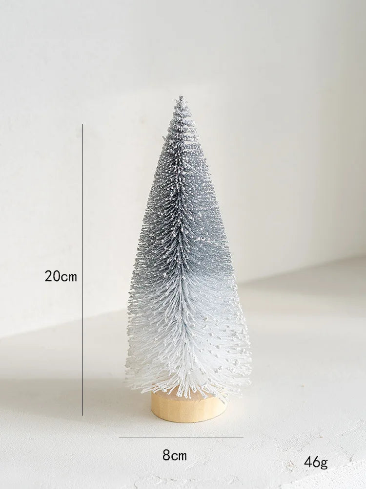 Southern Bloom Mini Tabletop Christmas Trees – Artificial Pine Miniature Xmas Décor for Kitchen, Dining Table & Home Holiday Displays