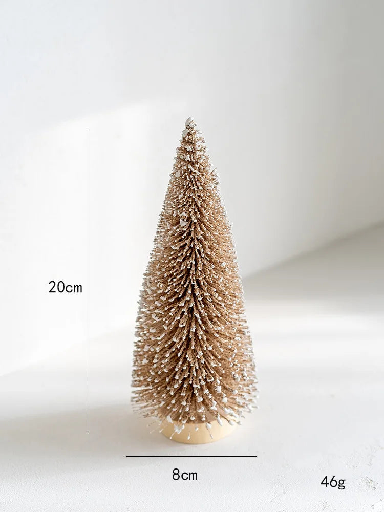 Southern Bloom Mini Tabletop Christmas Trees – Artificial Pine Miniature Xmas Décor for Kitchen, Dining Table & Home Holiday Displays