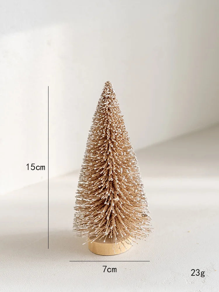 Southern Bloom Mini Tabletop Christmas Trees – Artificial Pine Miniature Xmas Décor for Kitchen, Dining Table & Home Holiday Displays